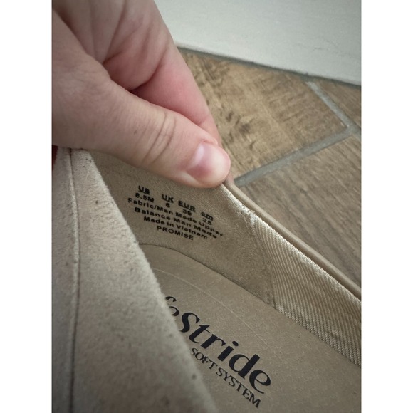 LifeStride Promise Womens 8.5 M Flats Platino Gold Pointed Toe Slip On Ballet - Picture 6 of 7